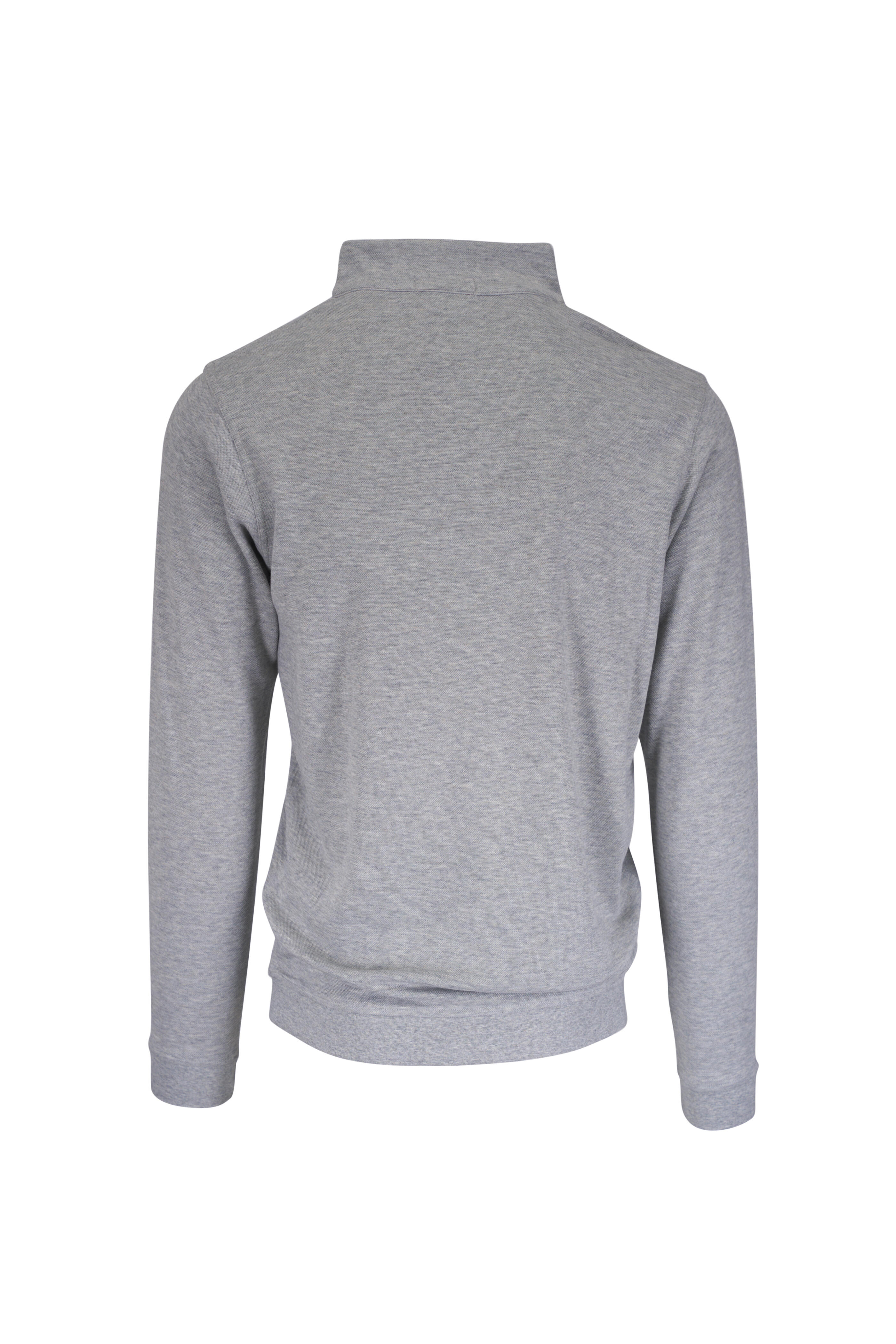 Peter Millar - Crown Comfort Light Gray Quarter Zip Pullover