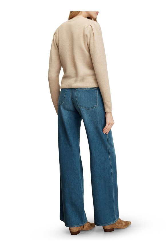 Veronica Beard Oat Cashmere V-Neck Cardigan - view 3