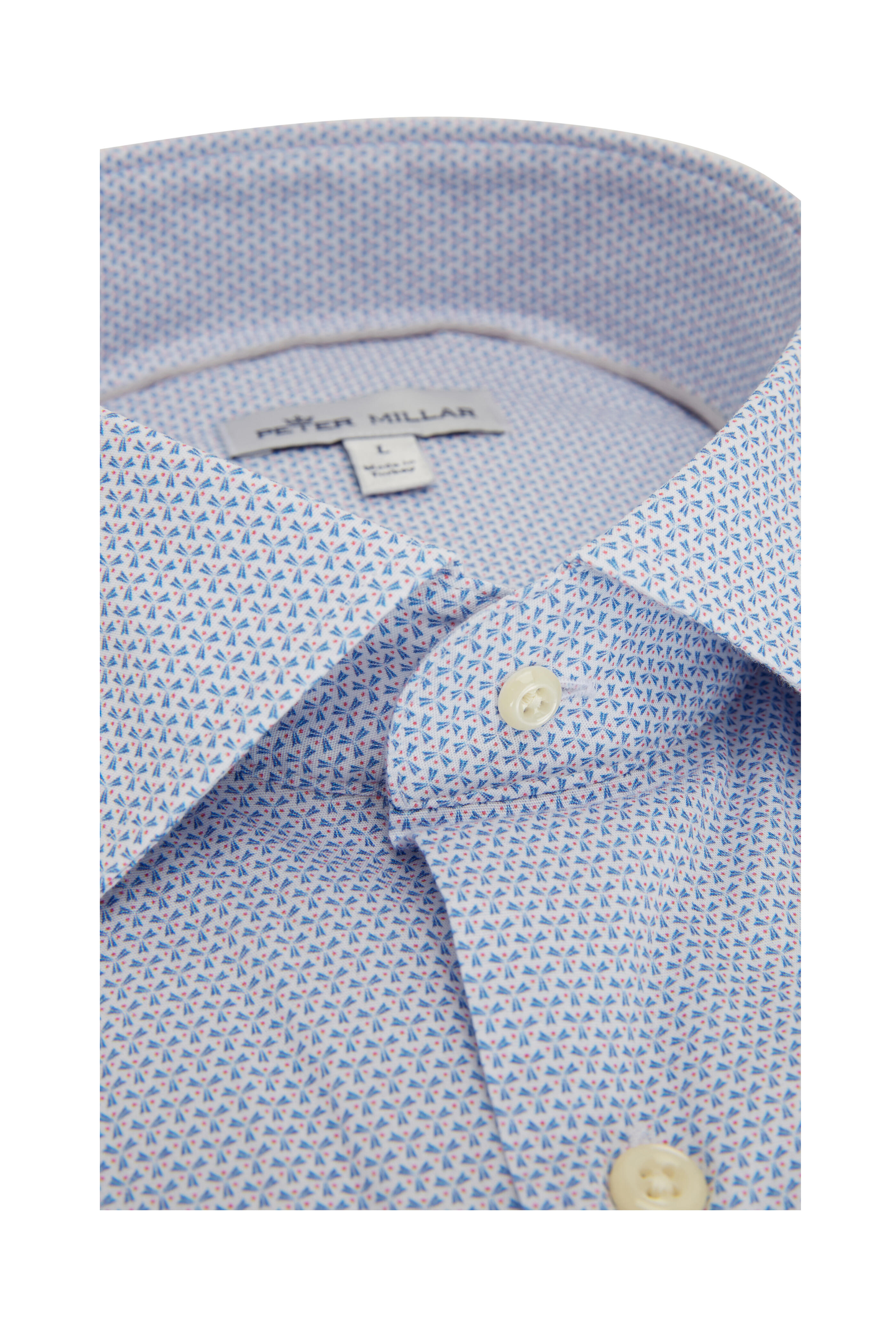Peter Millar - Light Blue Geometric Sport Shirt - view 4