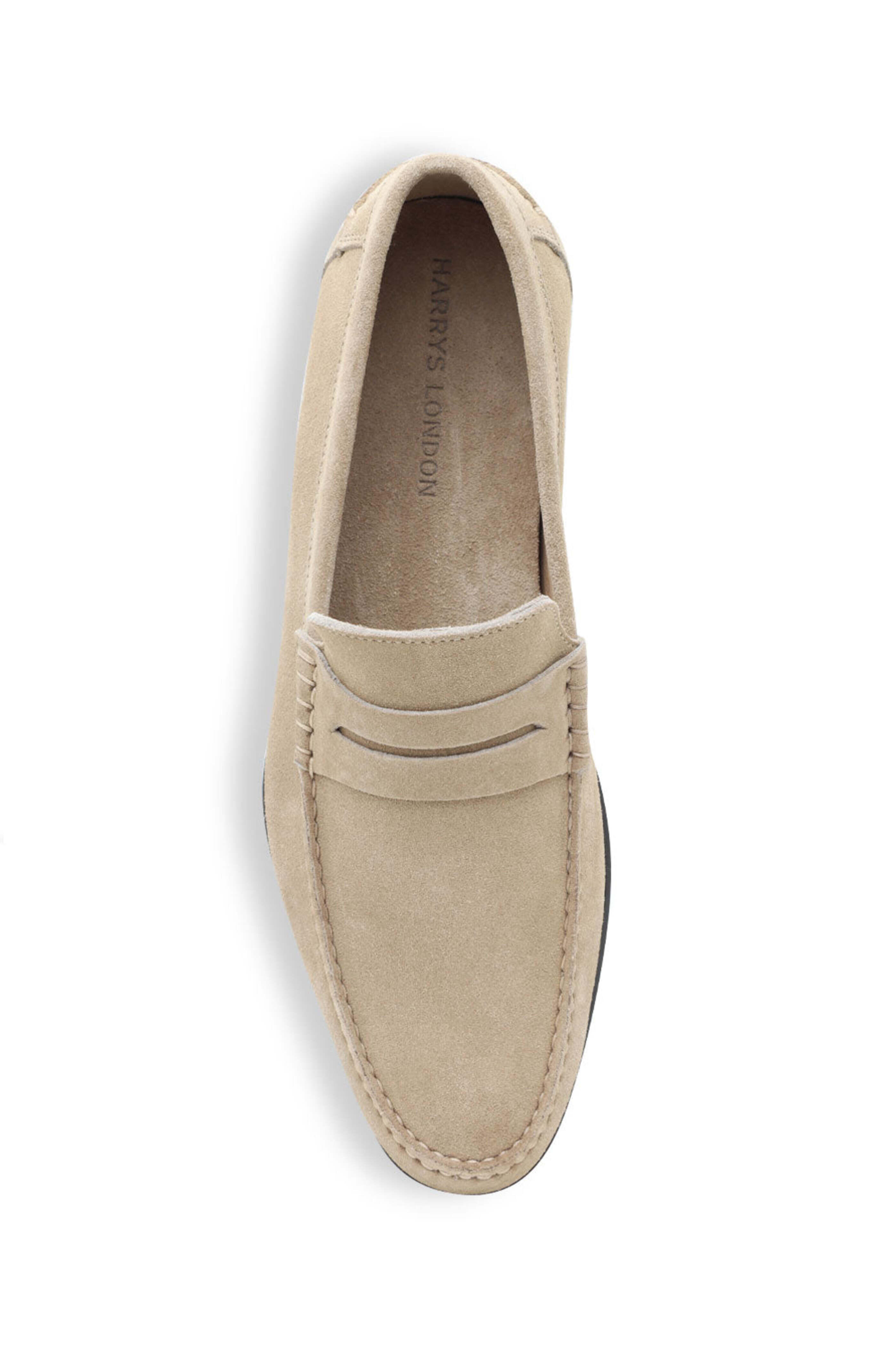 Harrys of London - Suede Basel Kudu Penny Loafer in Cork