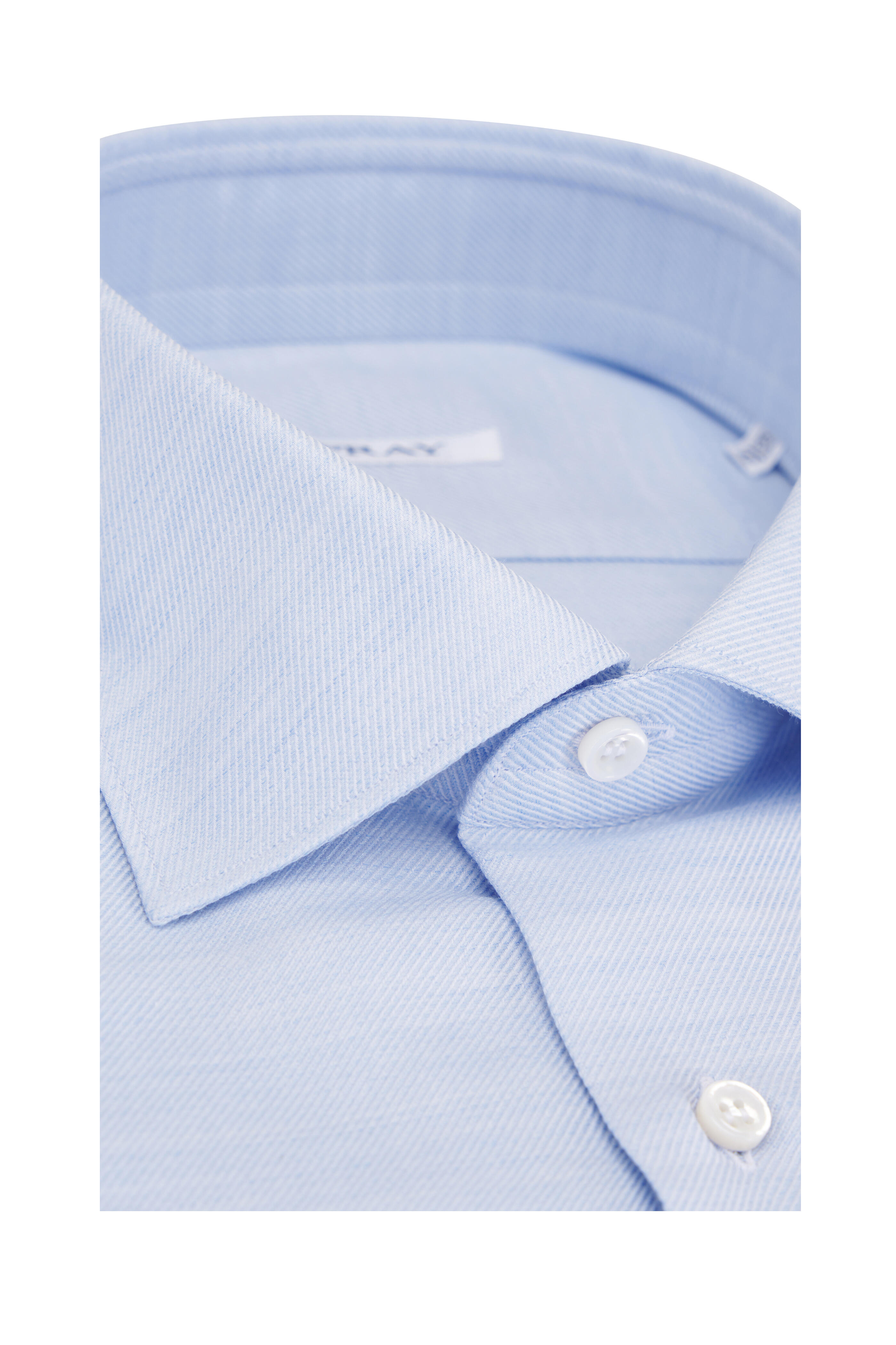 Fray - Solid Light Blue Cotton & Silk Dress Shirt