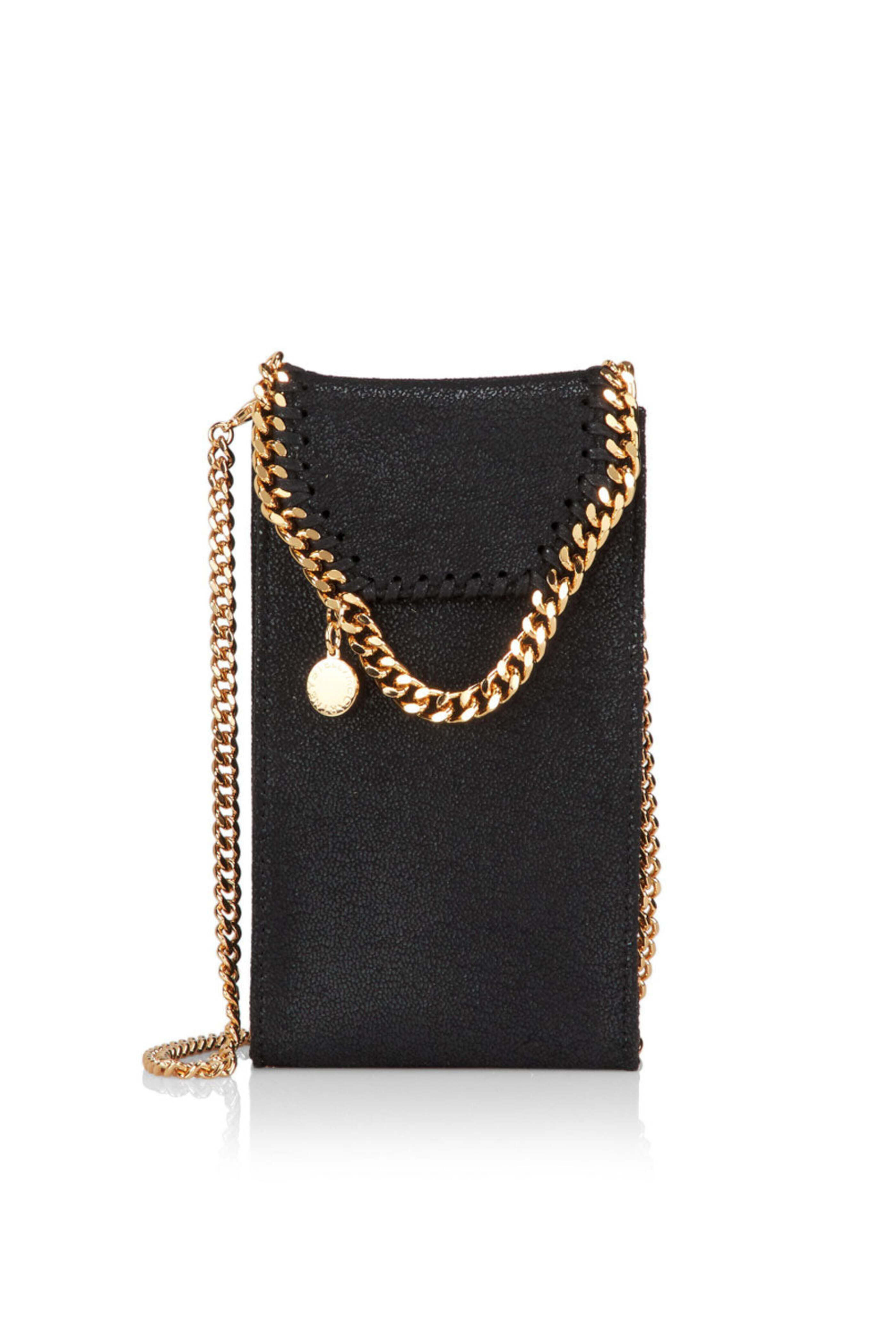 Stella McCartney - Falabella Wallet on Chain in Black and Gold