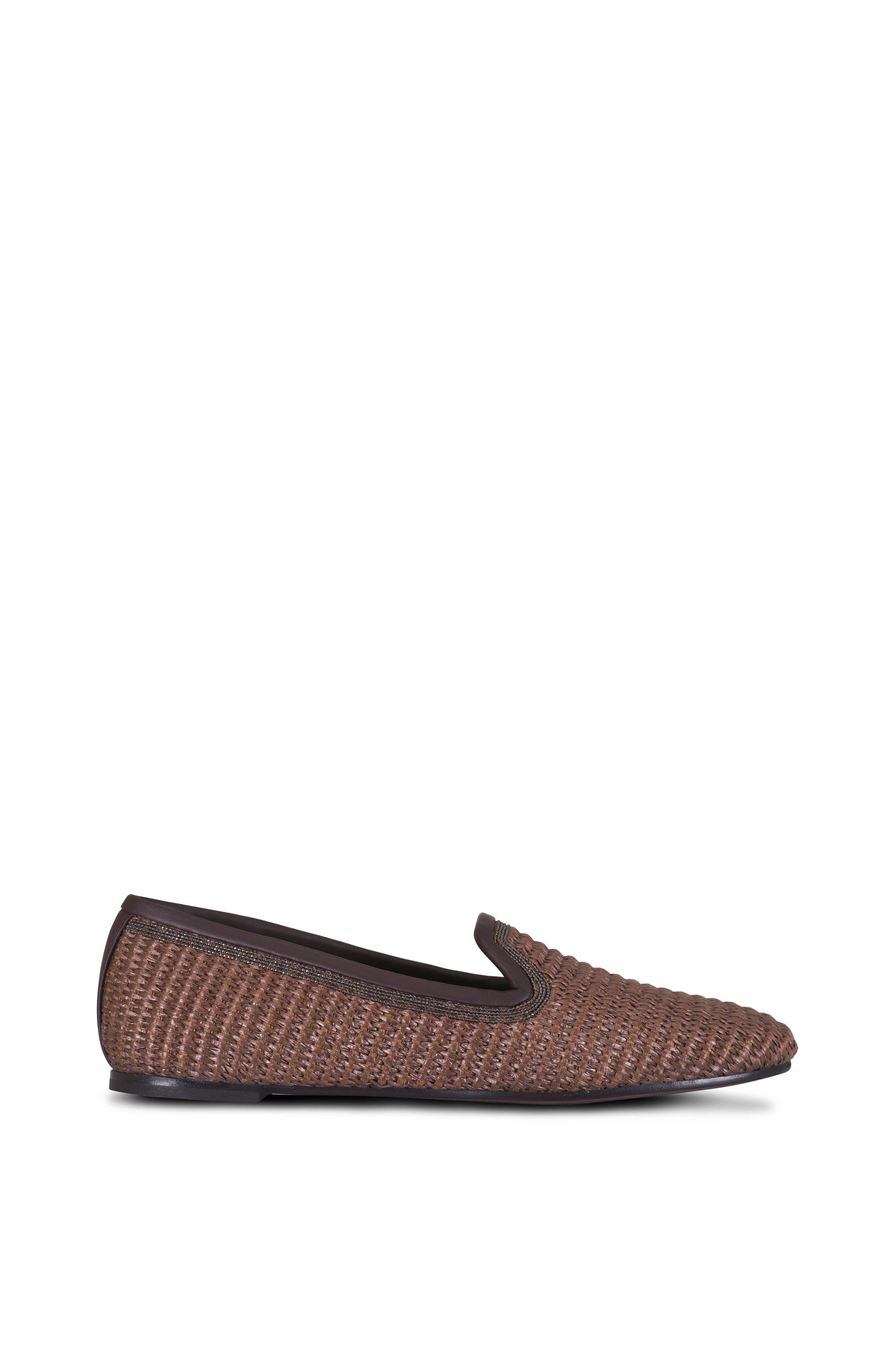 Brunello Cucinelli - Brown Techno Raffia Flat