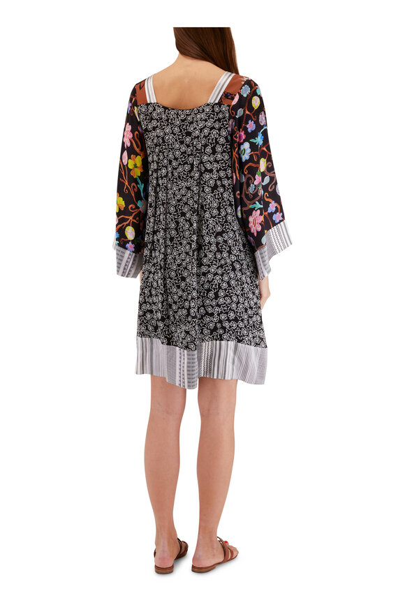 Dorothee Schumacher - Mixed Florals Black & Multi Long Sleeve Dress