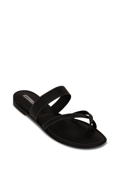 サンダル・ミュール Nensi Dojaka Black nappa leather thong sandals Nensi Dojaka Black Nappa Leather Thong Sandals | italist