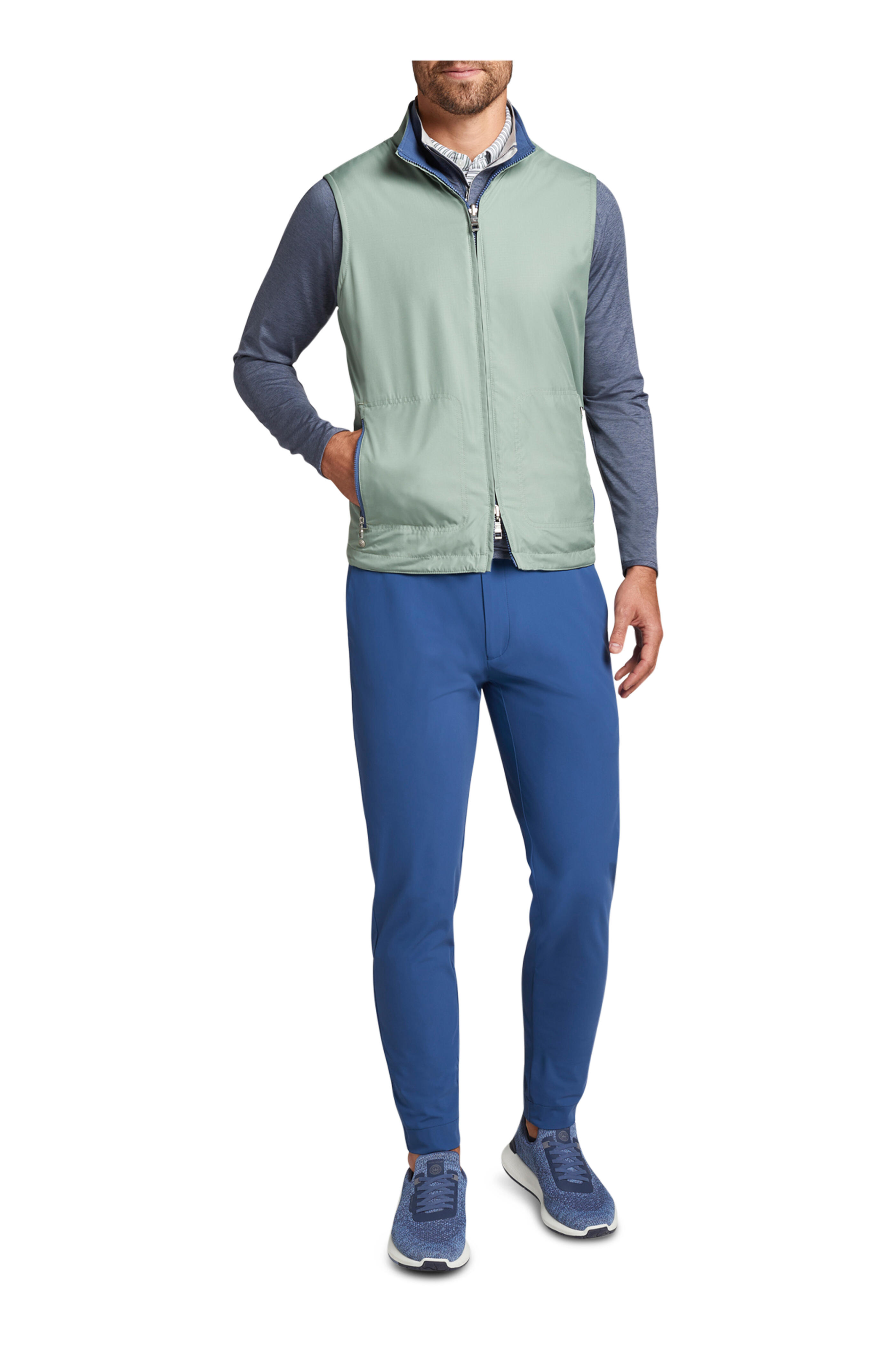 Peter Millar - Olive & Blue Thermal Reversible Vest