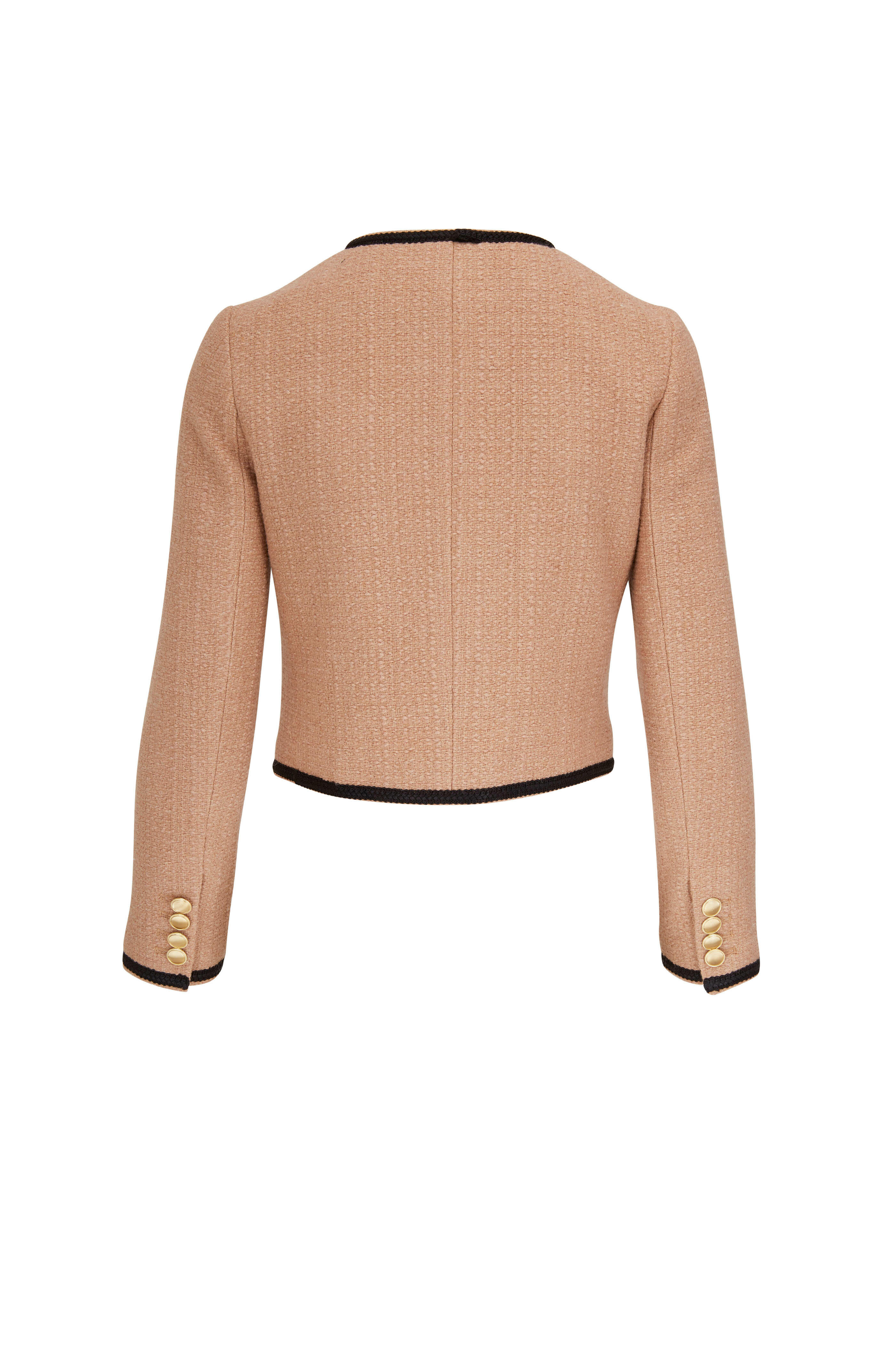 Nili Lotan - Elaina Camel & Black Trim Jacket | Mitchell Stores