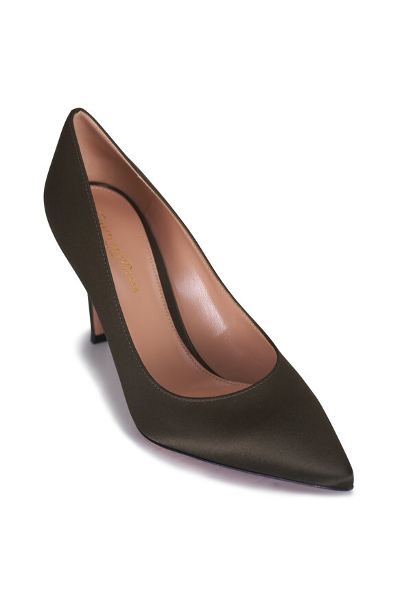 パンプス GIANVITO ROSSI DECOLLETTE PIPER PUMP Gianvito Rossi - Piper Navy Suede Block Heel Pump, 45mm