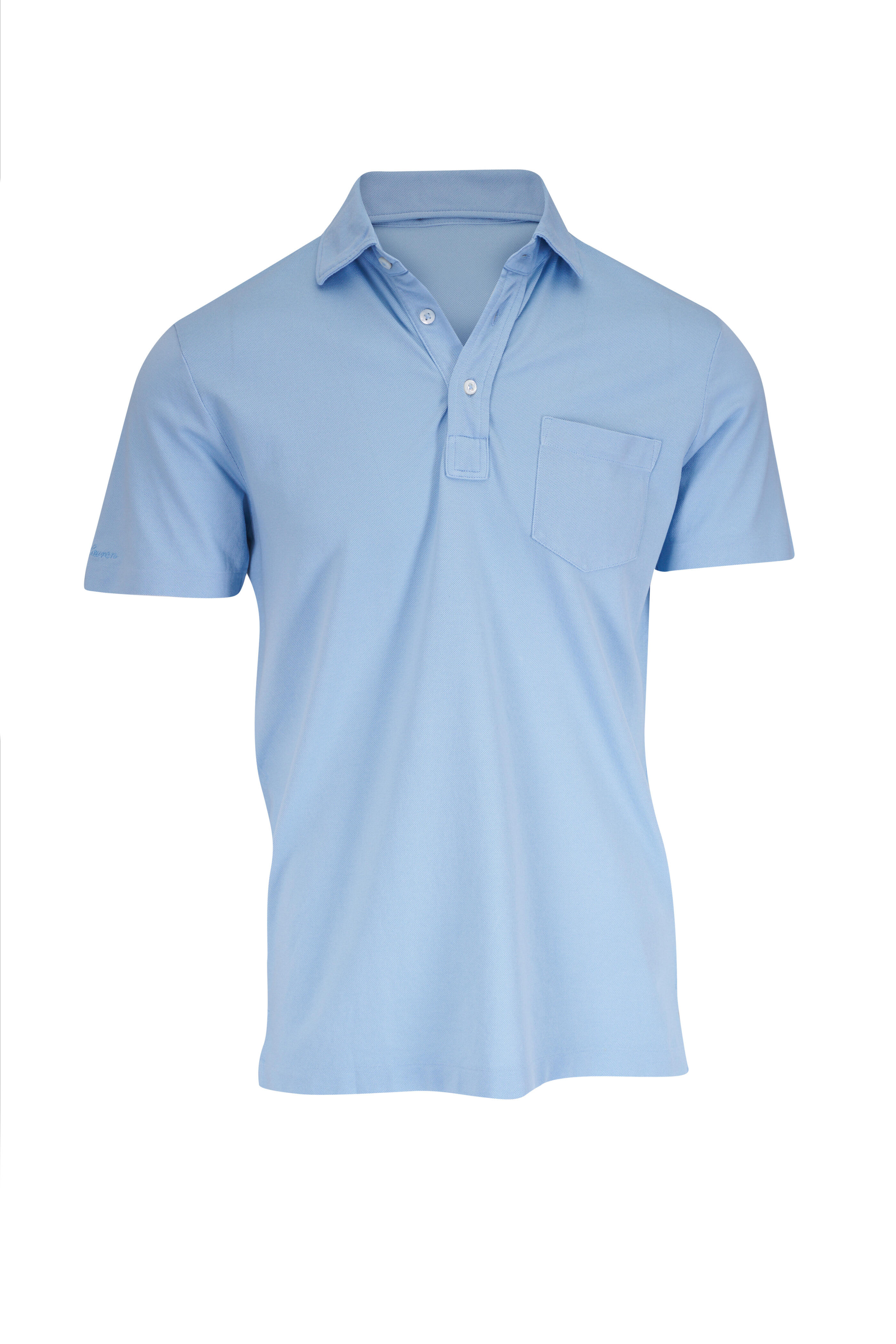 Ralph Lauren Purple Label - Chambray Blue Cotton Polo