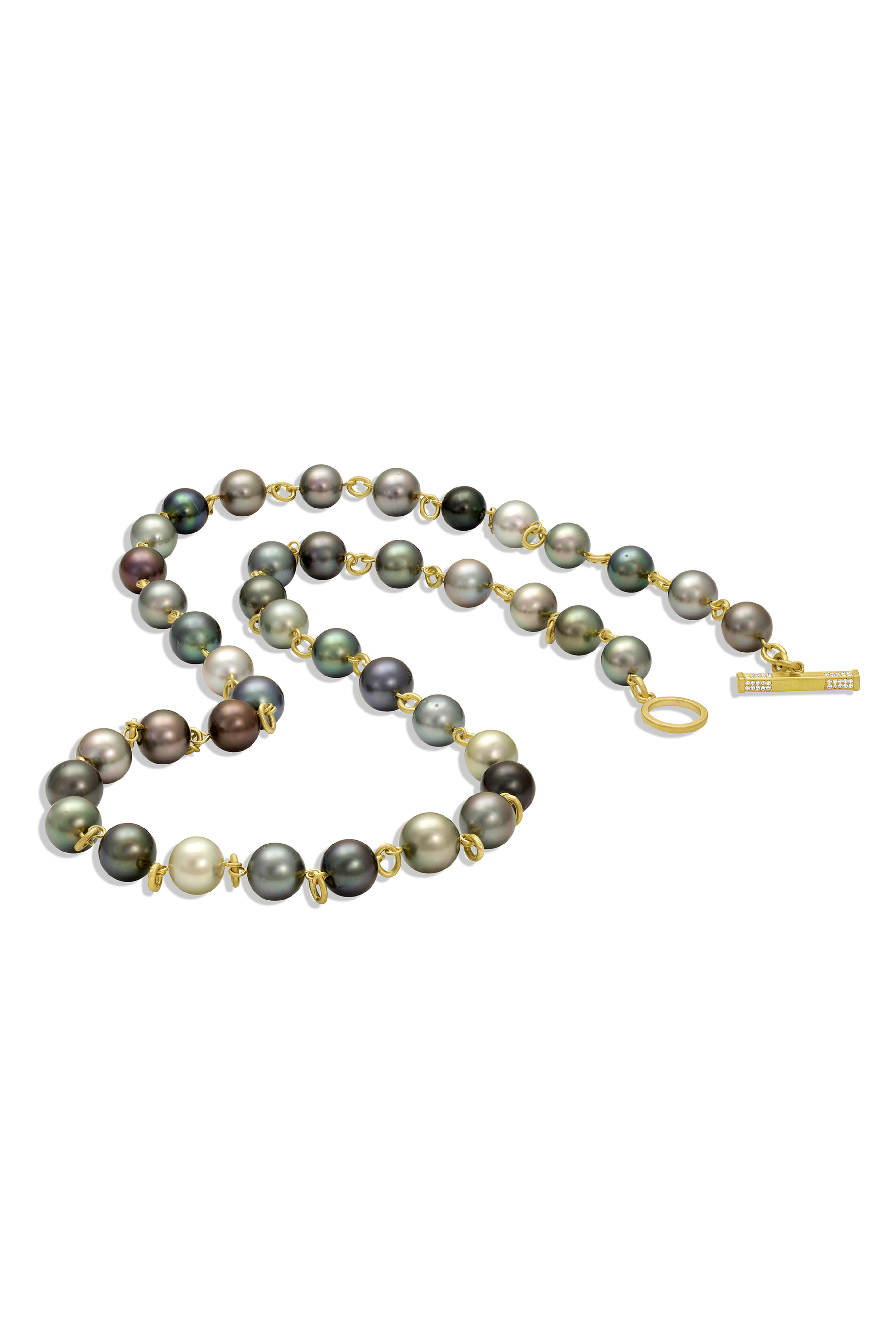 Leigh Maxwell - 18k Yellow Gold Bahari Tahitian Pearl Necklace - view 2