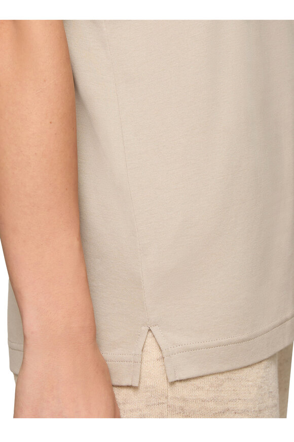 Lafayette 148 New York Cement Cotton & Silk Scoop Neck Tank - view 4