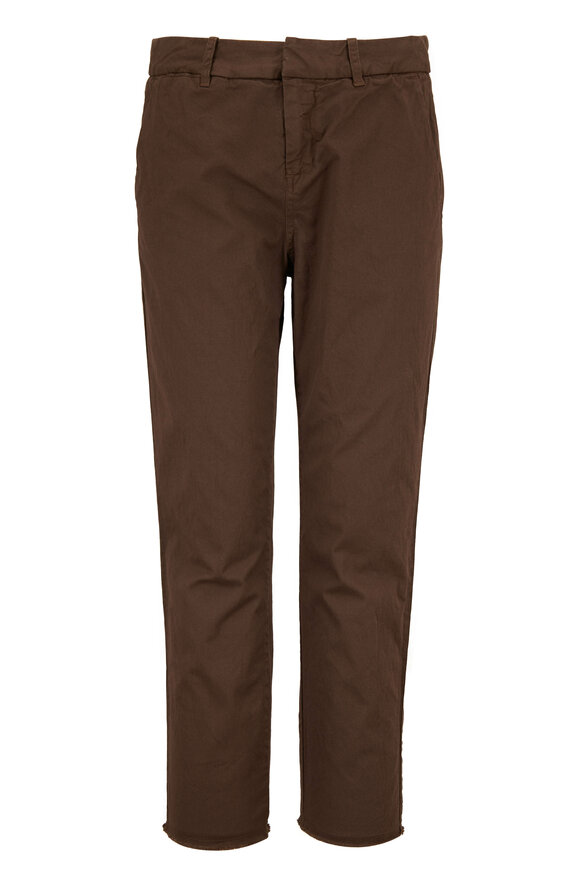 Nili Lotan - Montauk Mahogany Stretch Cotton Pant