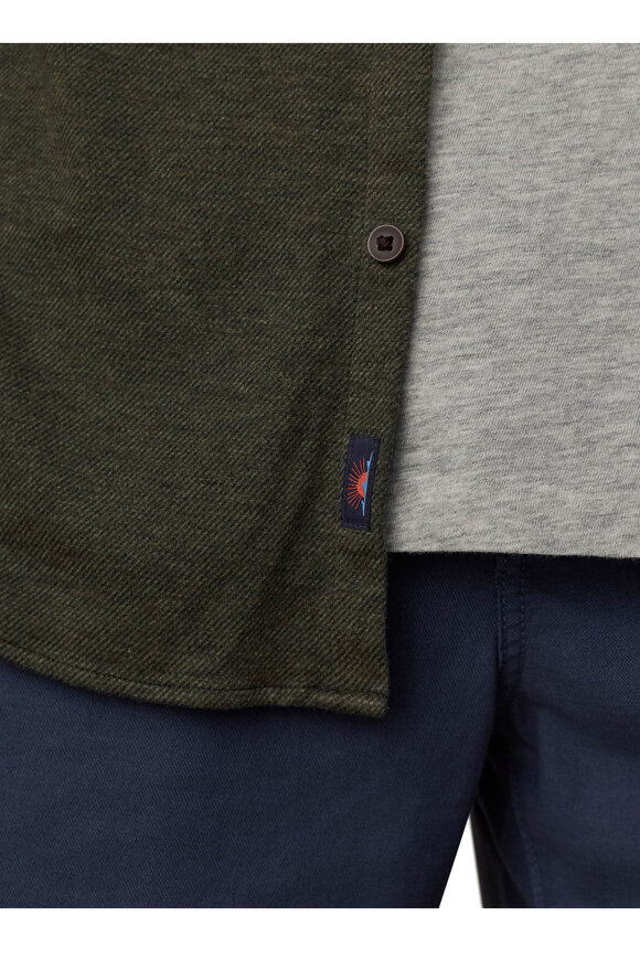 Faherty Brand Coastline Forest Canyon Twill Knit Shirt - view 4