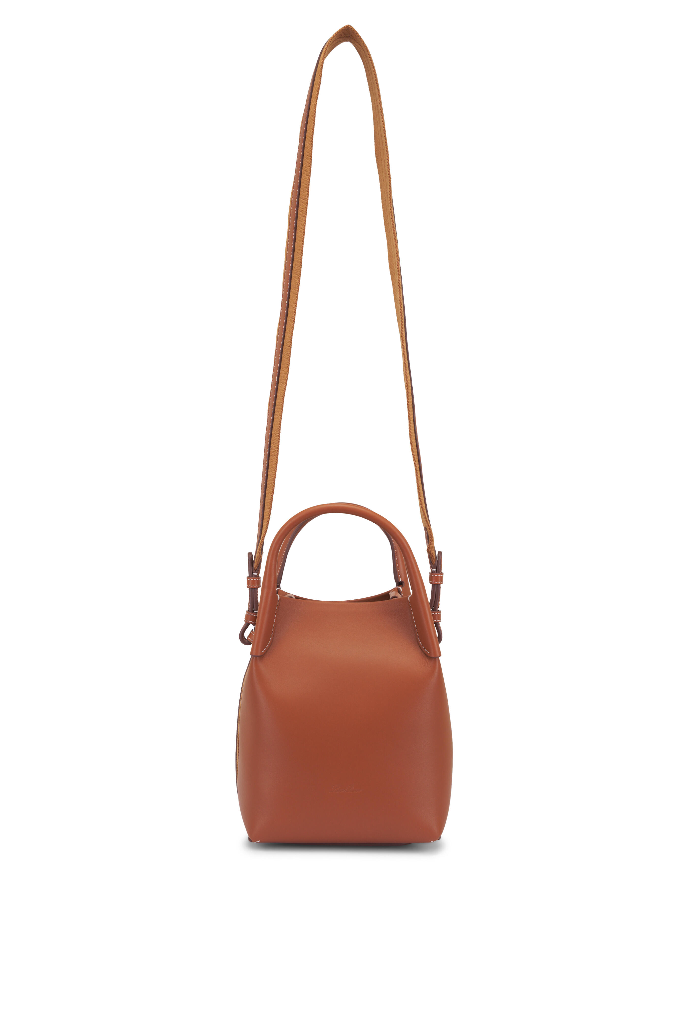Loro Piana - Small Bale Tan & Sun Gold Leather Bucket Bag