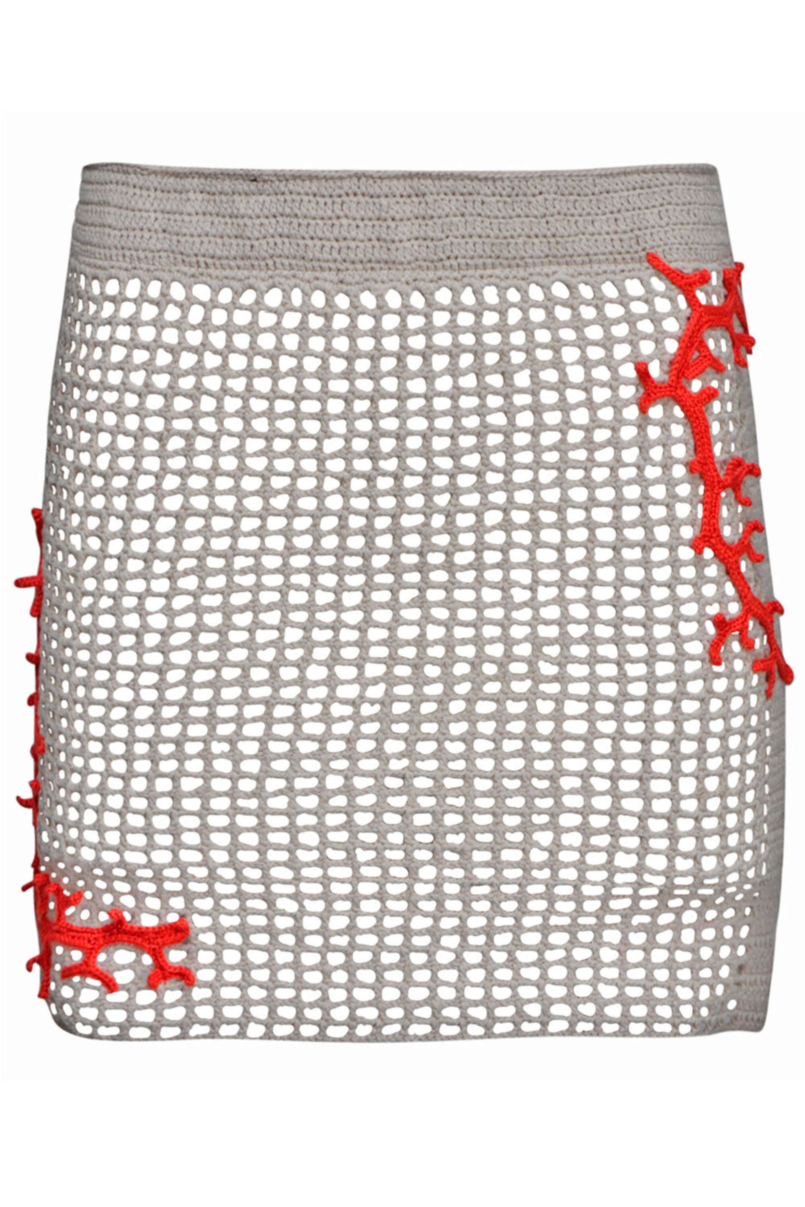 My Beachy Side - Stone Crochet Atlas Mini Skirt