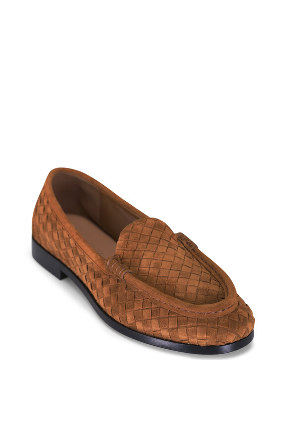 Bottega Veneta Silenzio Caramel Soft Suede Loafer - view 1
