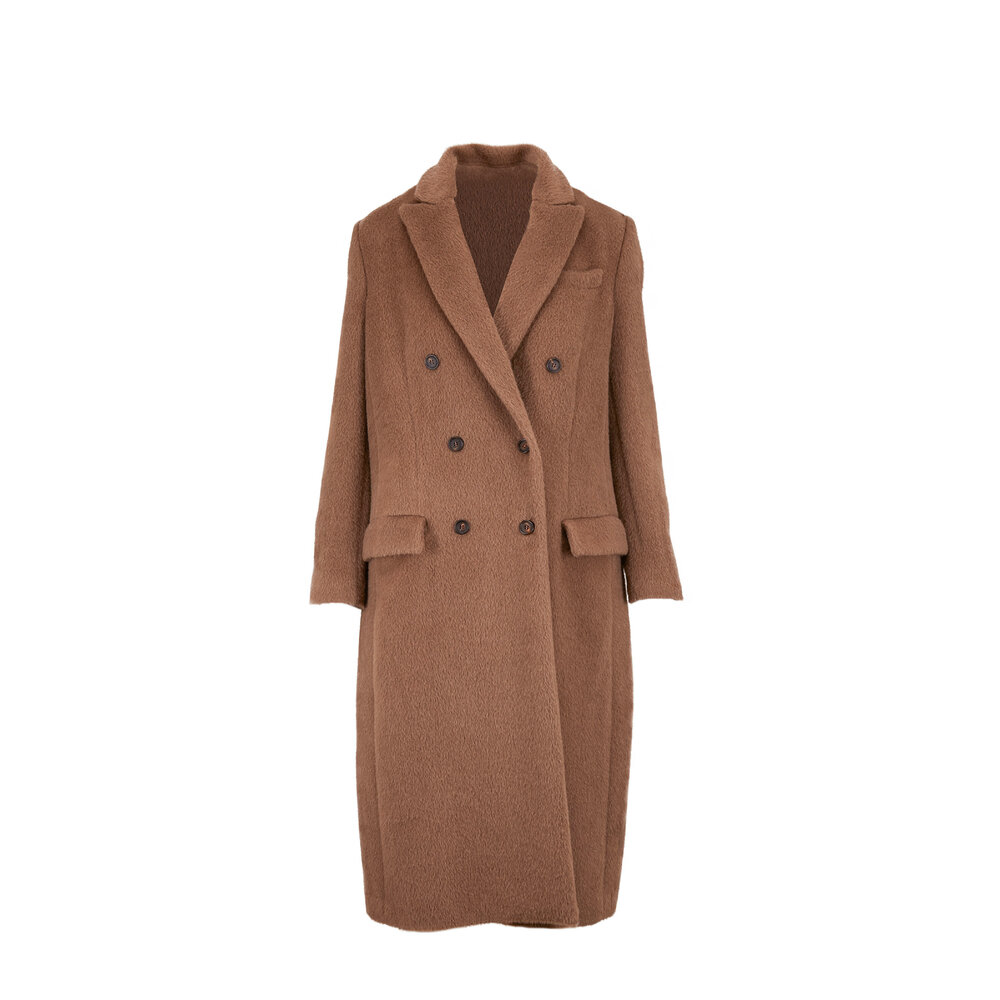 BRUNELLO CUCINELLI リバーシブル ファー ジャケット ブラウン Brunello Cucinelli - Reversible Leather & Shearling Jacket