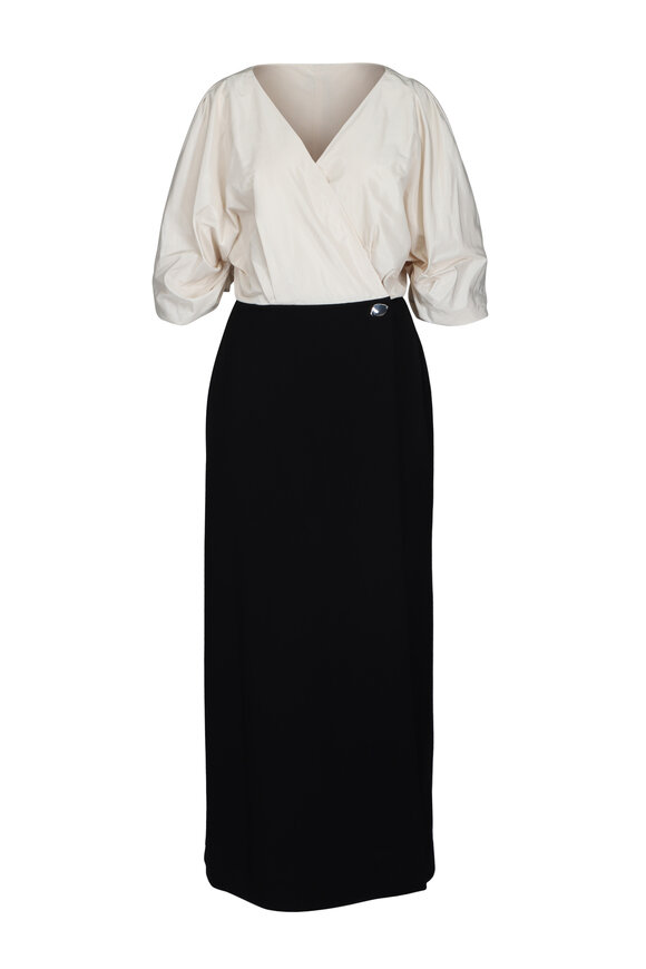 Staud Orion Ivory & Black Dress