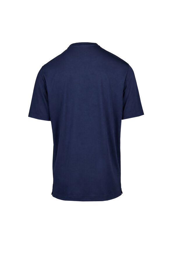 Marco Pescarolo James Cobalt Blue Wool T-Shirt - view 2