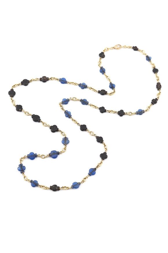 Sylva & Cie Cambodian Glass Bead Necklace - view 1