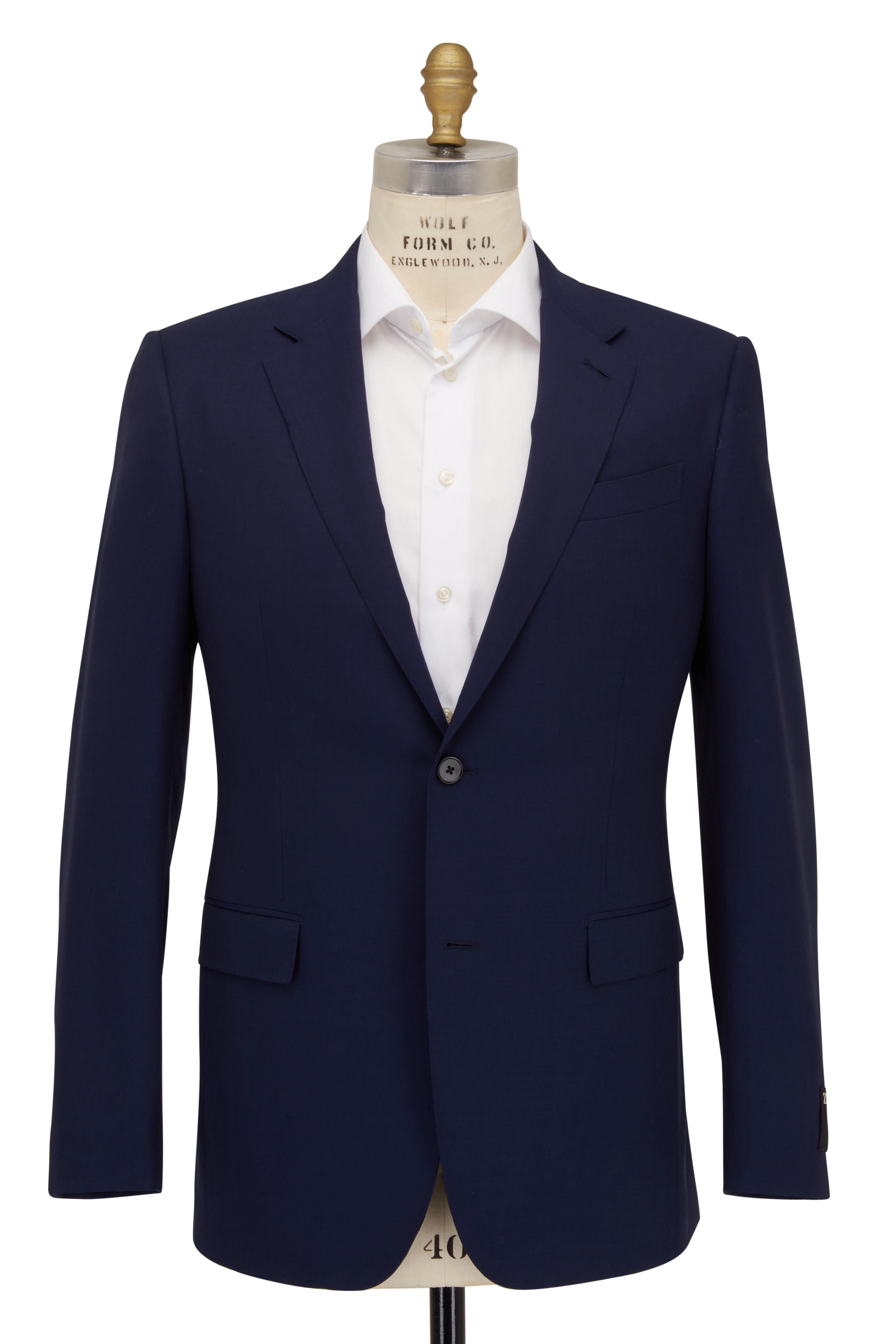 Zegna - High Performance Wool Blue Suit | Mitchell Stores