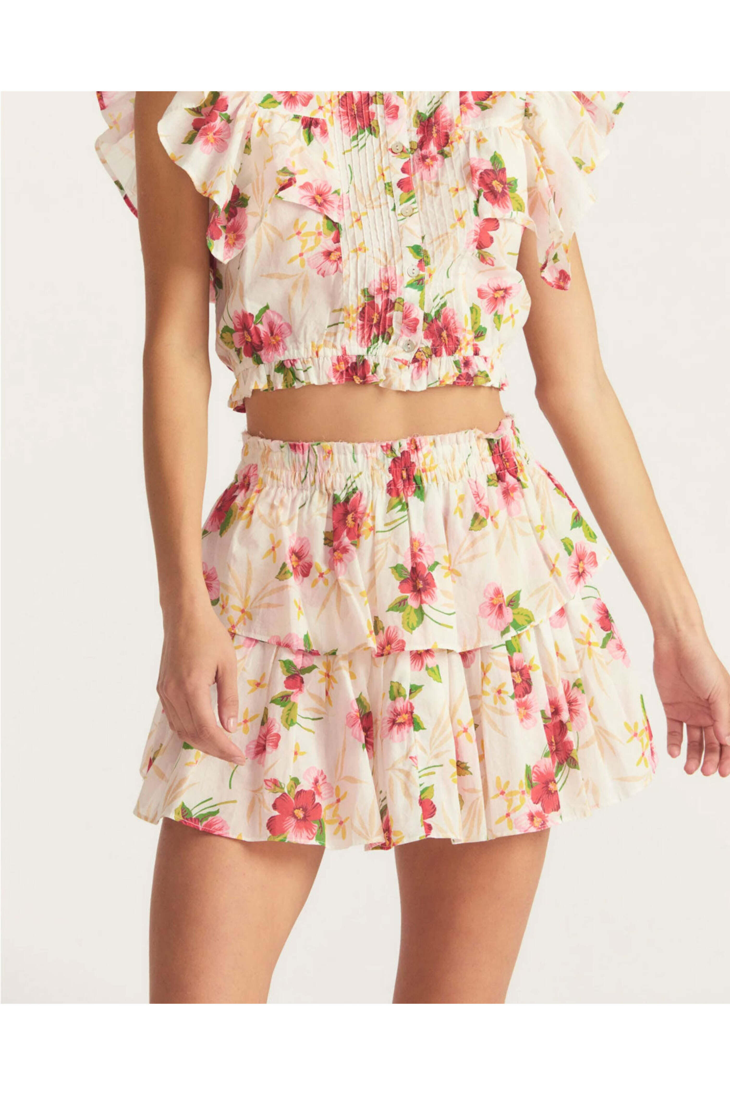 Loveshackfancy - Island Vibes Ruffle Mini Skirt