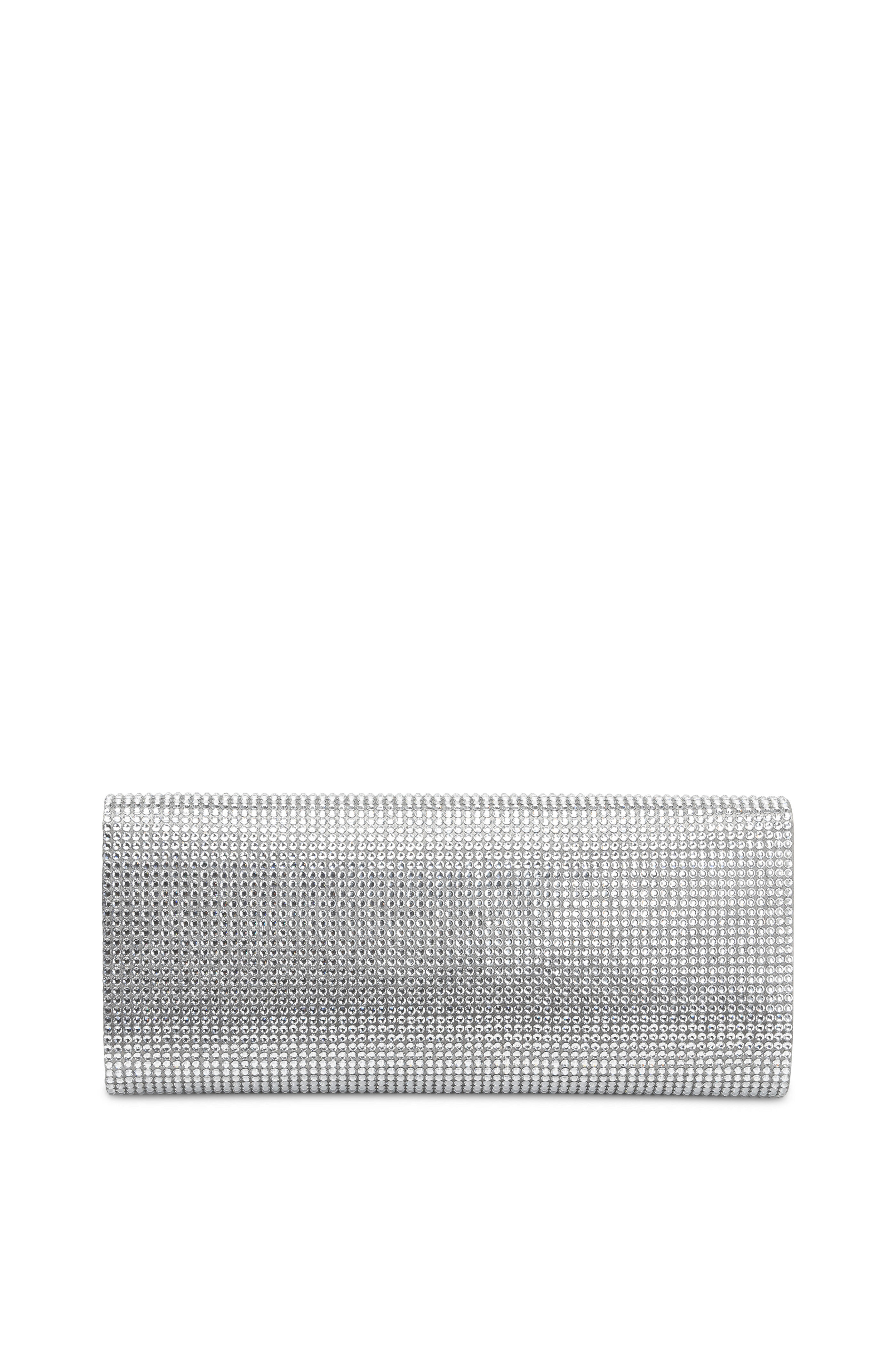 Judith Leiber Couture - Silver Crystal Flap Front Clutch