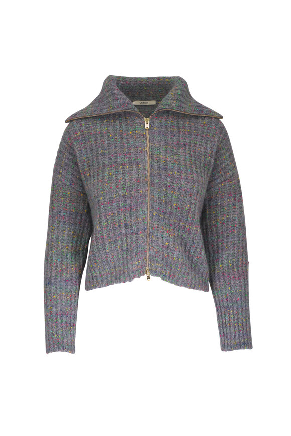 Khaite - Fiona Multicolor Intarsia Zig Zag Long Cardigan