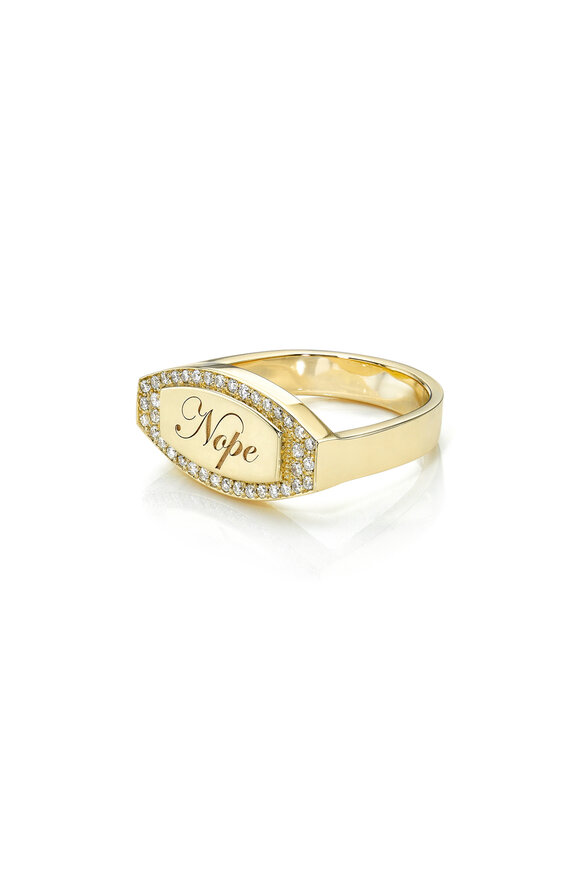 Dru - Nope Feliz Signet Ring