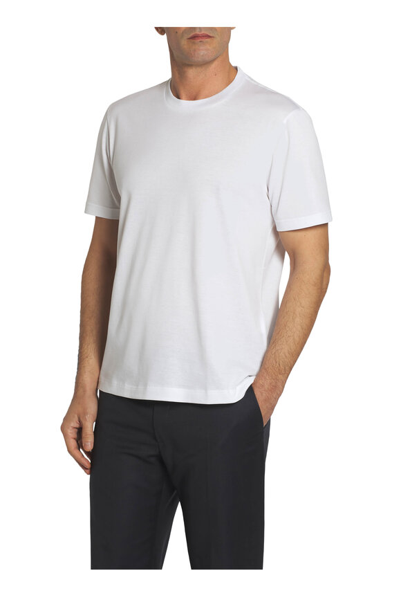 Brioni - White Cotton T-Shirt 