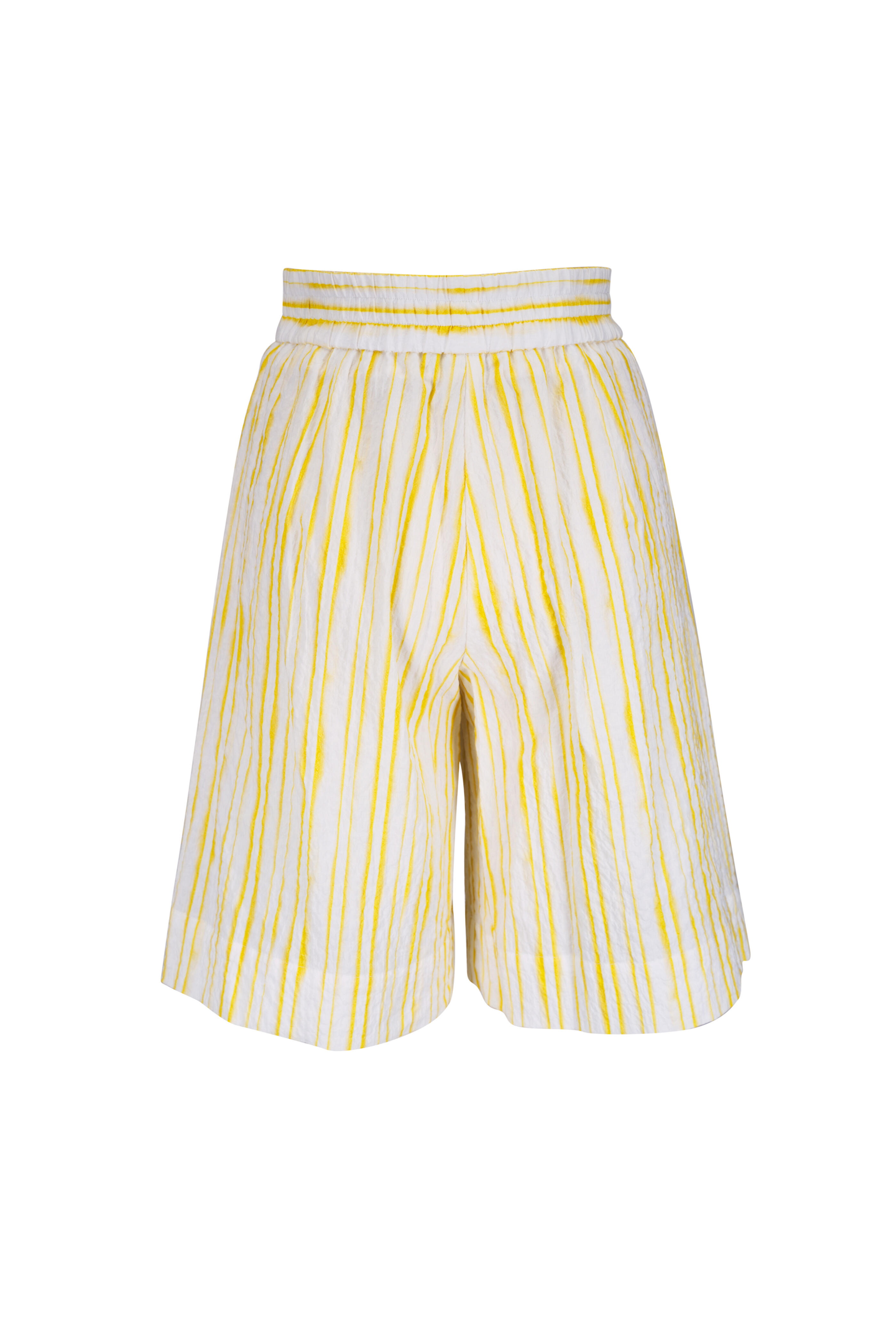 Odeeh - Aquarelle Stripe Yellow & White Cotton Short