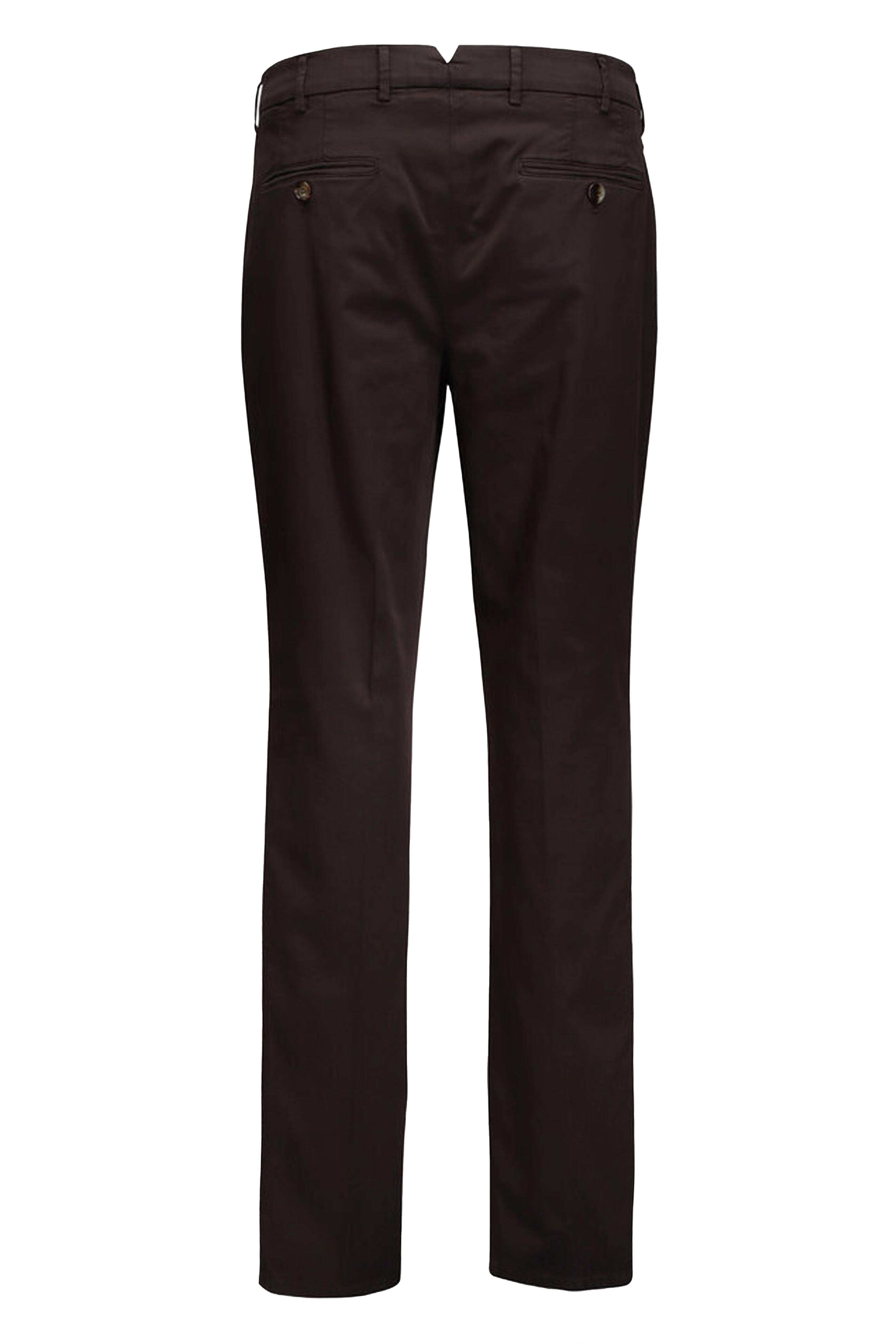 Brunello Cucinelli - Dark Brown Garment Dyed Gabardine Cotton Pant