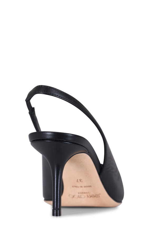 Jimmy Choo Love Black Leather Slingback, 65mm - view 4