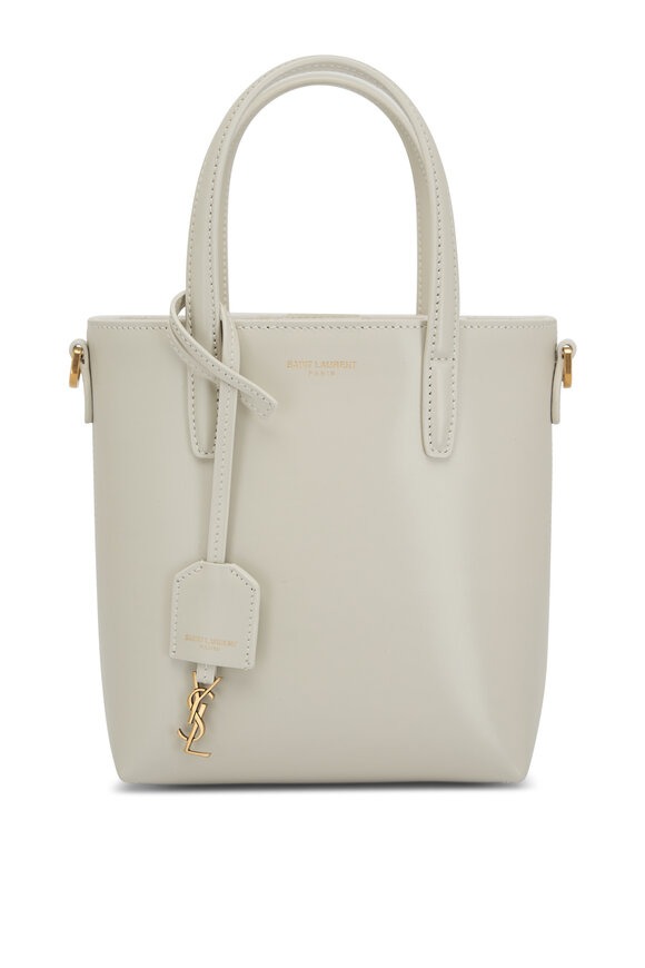 Saint Laurent - Mini Toy Cream Soft Leather Shopping Bag 