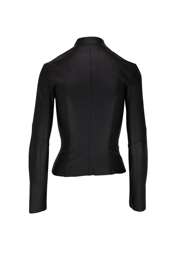 Jitrois - Ayna Black Stretch Leather Jacket