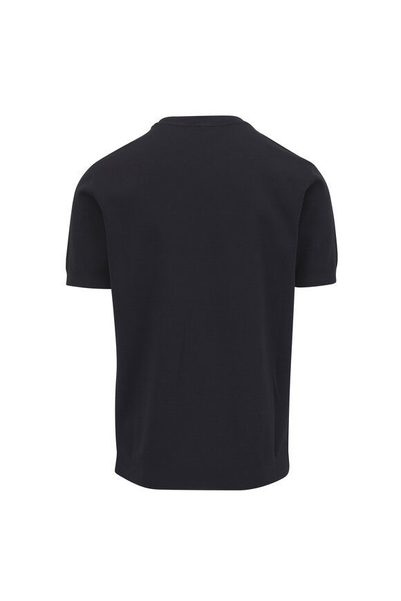 WAHTS Navy Cotton Pique T-Shirt - view 2