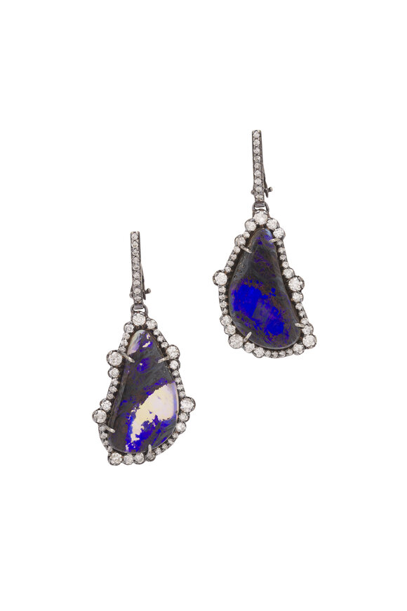 Kimberly McDonald Boulder Opal & Diamond Earrings