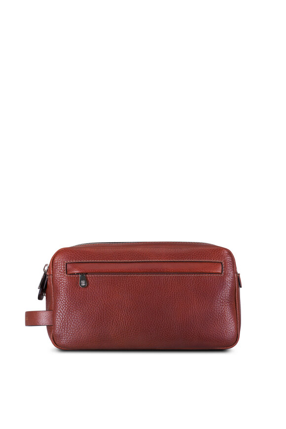 Brunello Cucinelli Copper Leather Dopp Kit