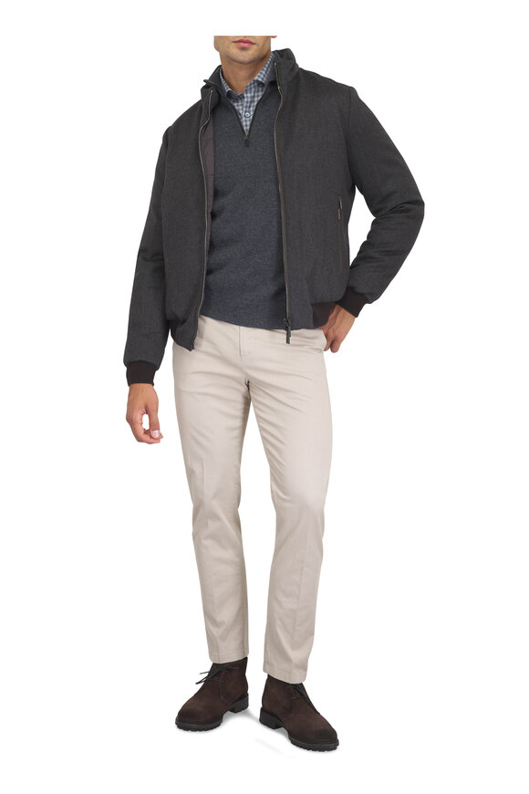 Moorer Charcoal Bomber Jacket - view 5