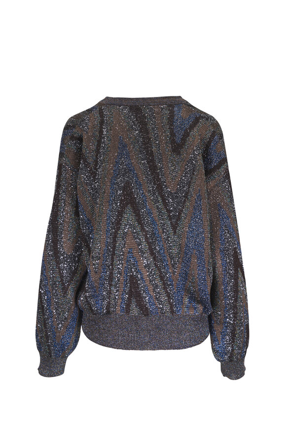 Missoni Black & Blue Multicolor Sequin Cardigan - view 3