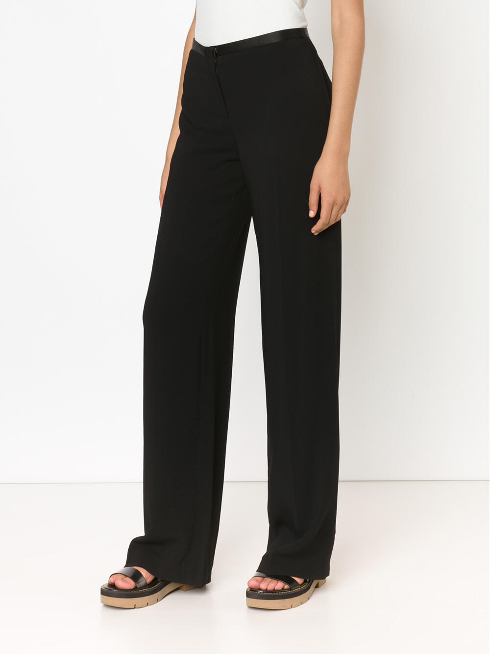 The Row - Astrid Black High Waist Wide Leg Pant | Mitchell
