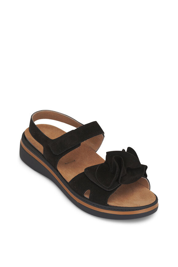 Ron White Frances Onyx Suede Sandal