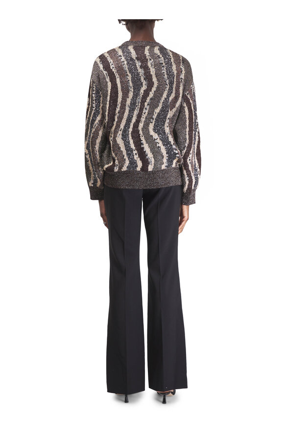 Michael Kors Collection Haylee Black Flare Wool Pant - view 3