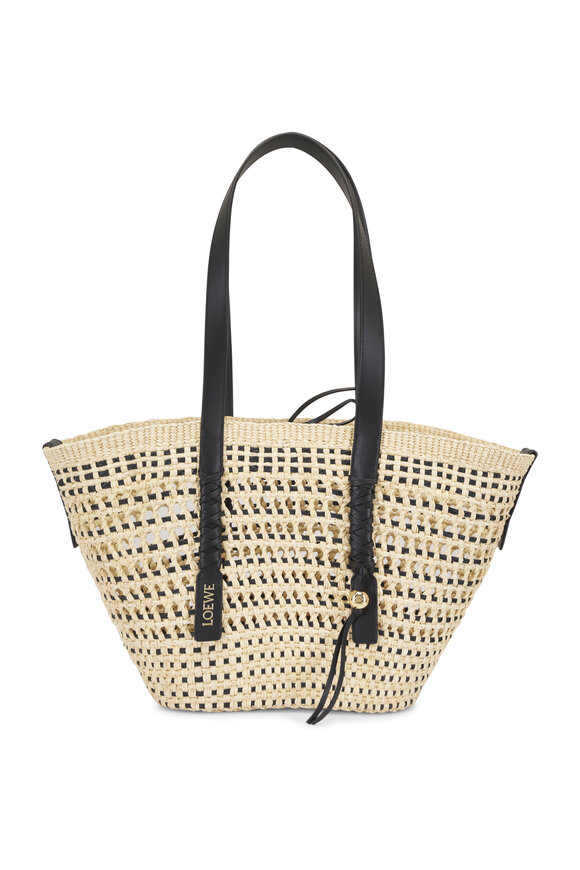 Loewe Medium Braid Basket Iraca Palm & Leather Tote
