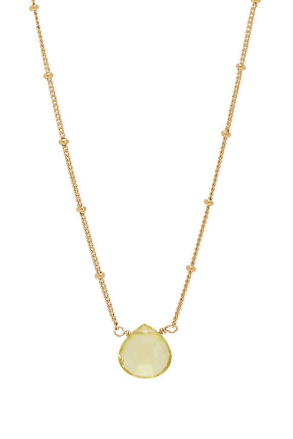 Cristina V. - Lemon Quartz Briolette Necklace