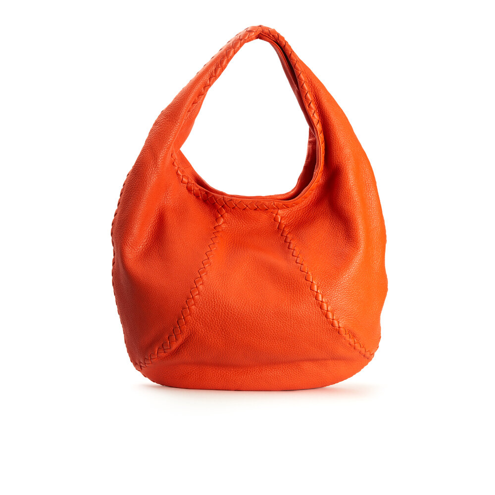 Bottega Veneta - Tangerine Cervo Medium Hobo | Mitchell Stores
