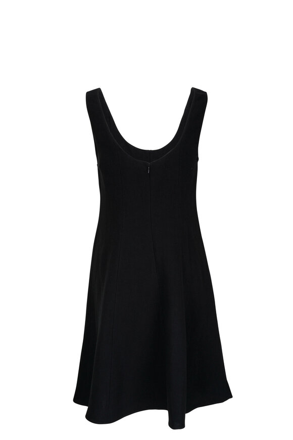 Vince - Black Paneled Scoop Neck Dress