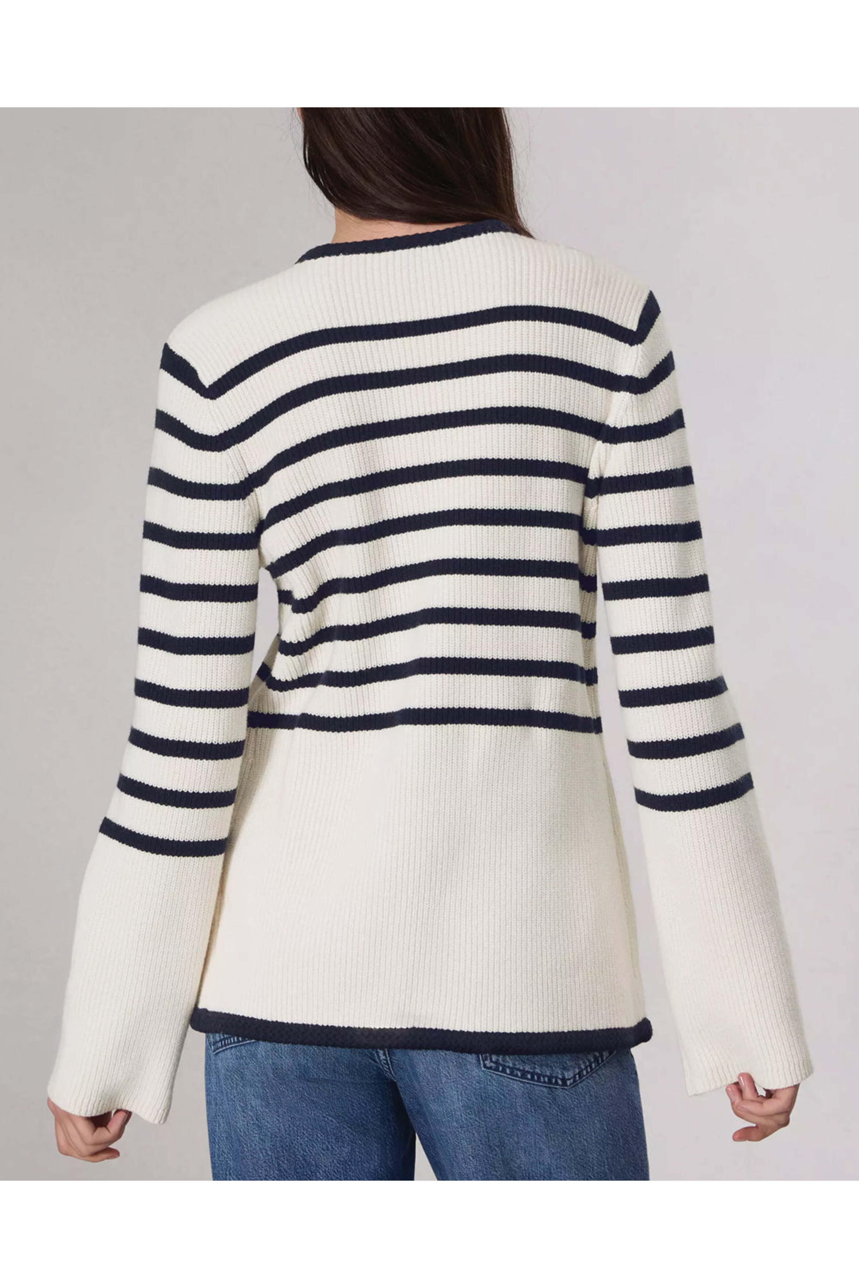 Rag & Bone - Ivory Stripe Nancy Long Cardigan