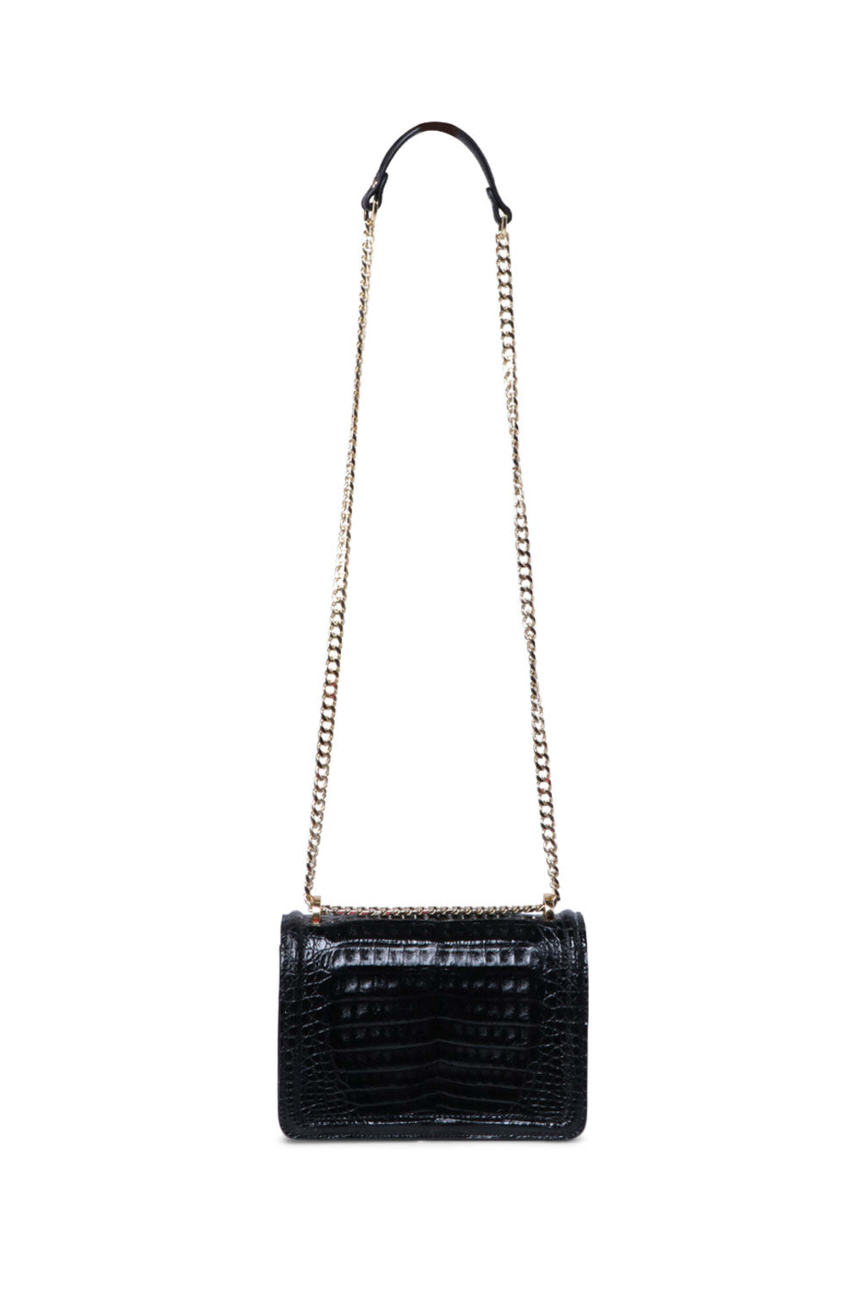 Maria Oliver - Chloe Crocodile Crossbody Bag in Black