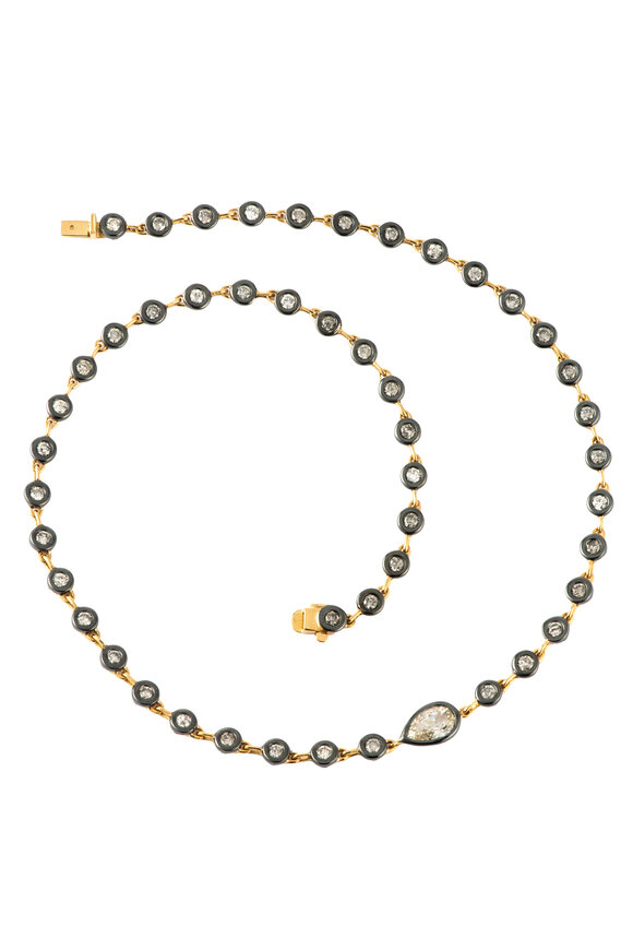 Sylva & Cie Gray Diamond Riviera Necklace - view 1